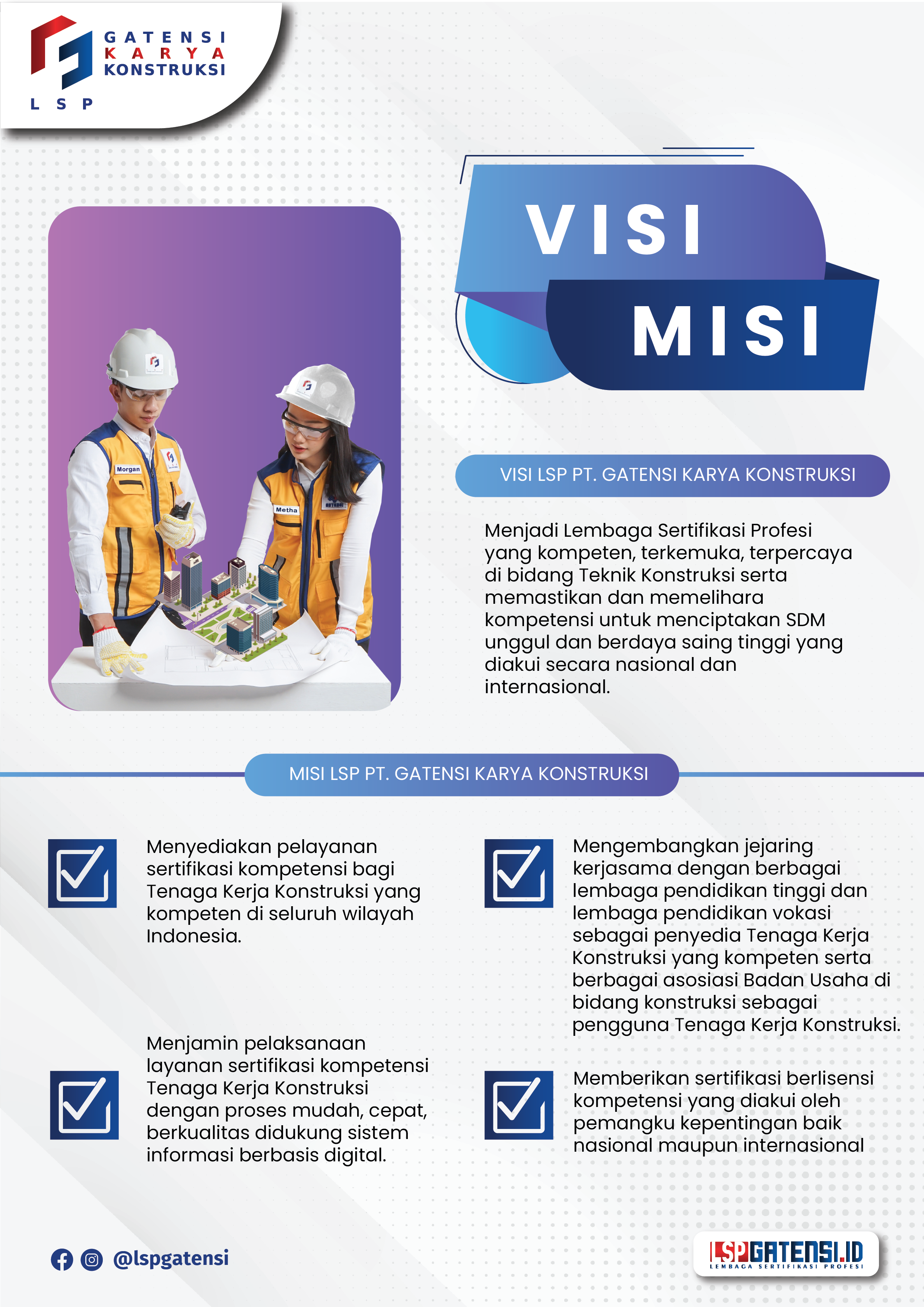 Visi Misi - LSP Gatensi Karya Konstruksi